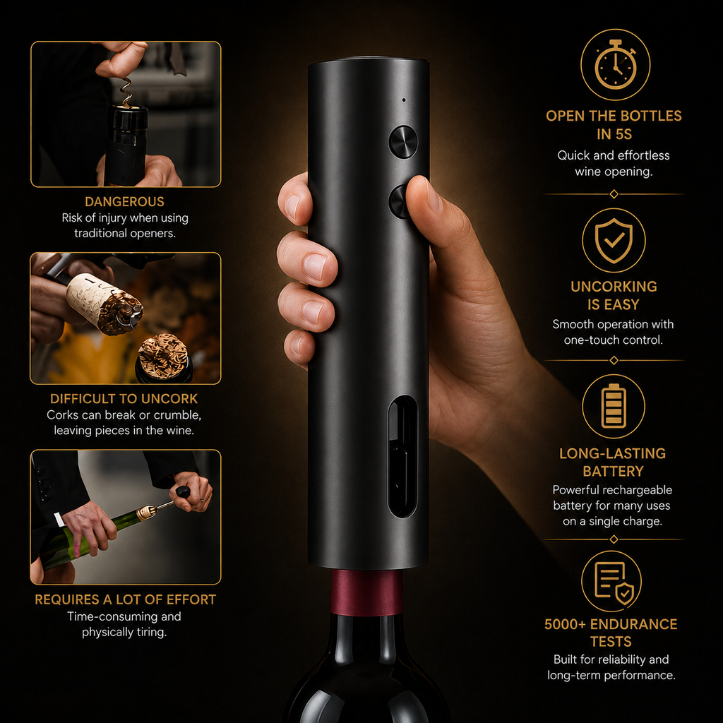 Cork Electric Wine Bottle Opener