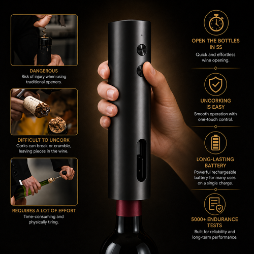 Cork Electric Wine Bottle Opener