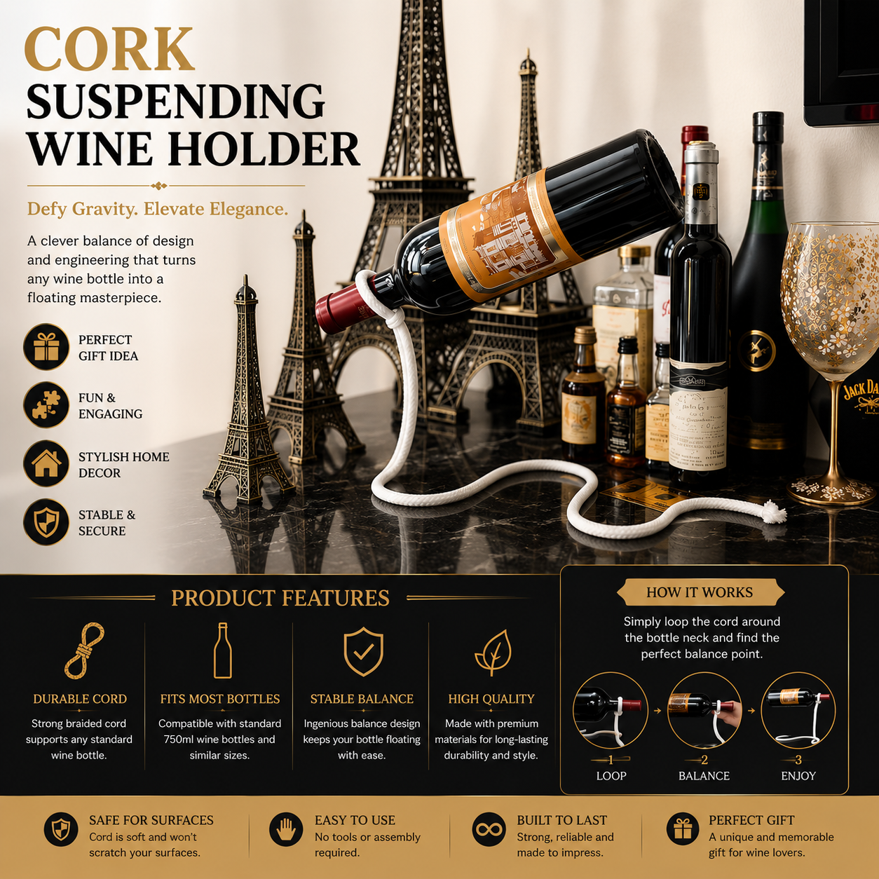 Cork Suspending Wine Holder