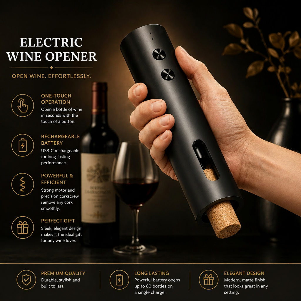 Electric Wine Opener Infographic 2