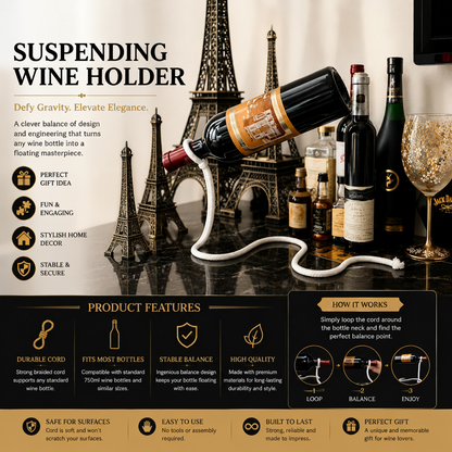 Suspending Wine Holder - Cork Removed